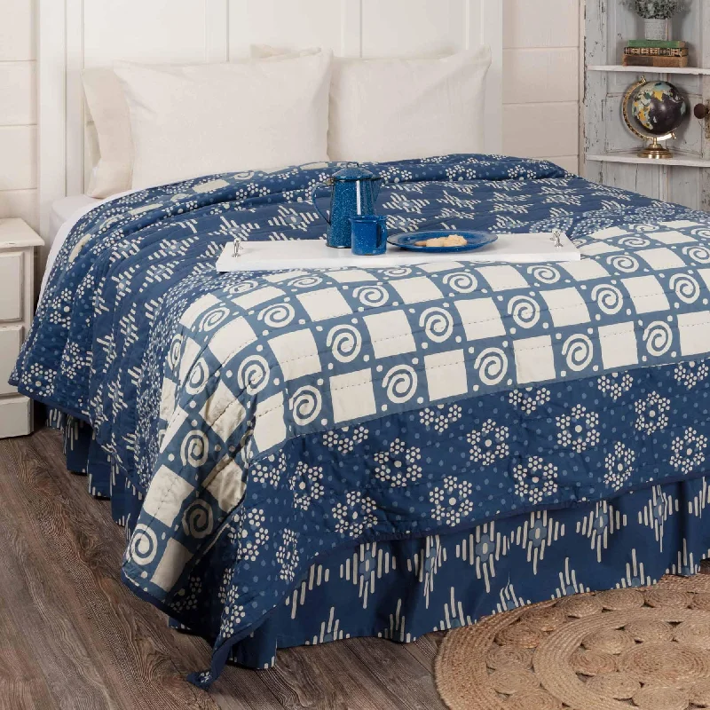 Paloma Indigo King Quilt 105Wx95L VHC Brands