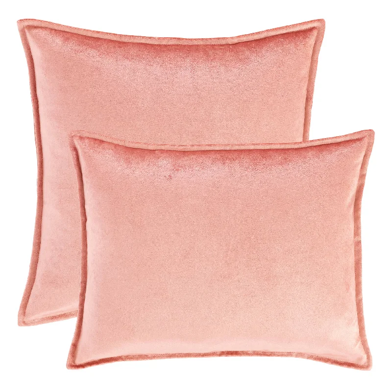 Panne Velvet Coral Decorative Pillow Cover