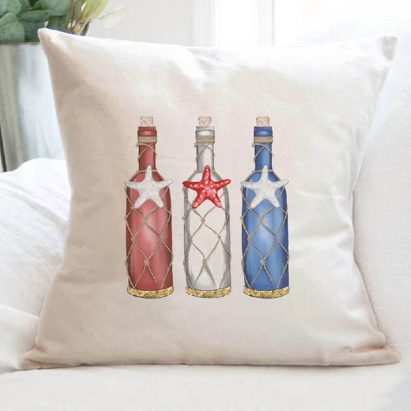 Patriotic Bottles - Square Canvas Pillow