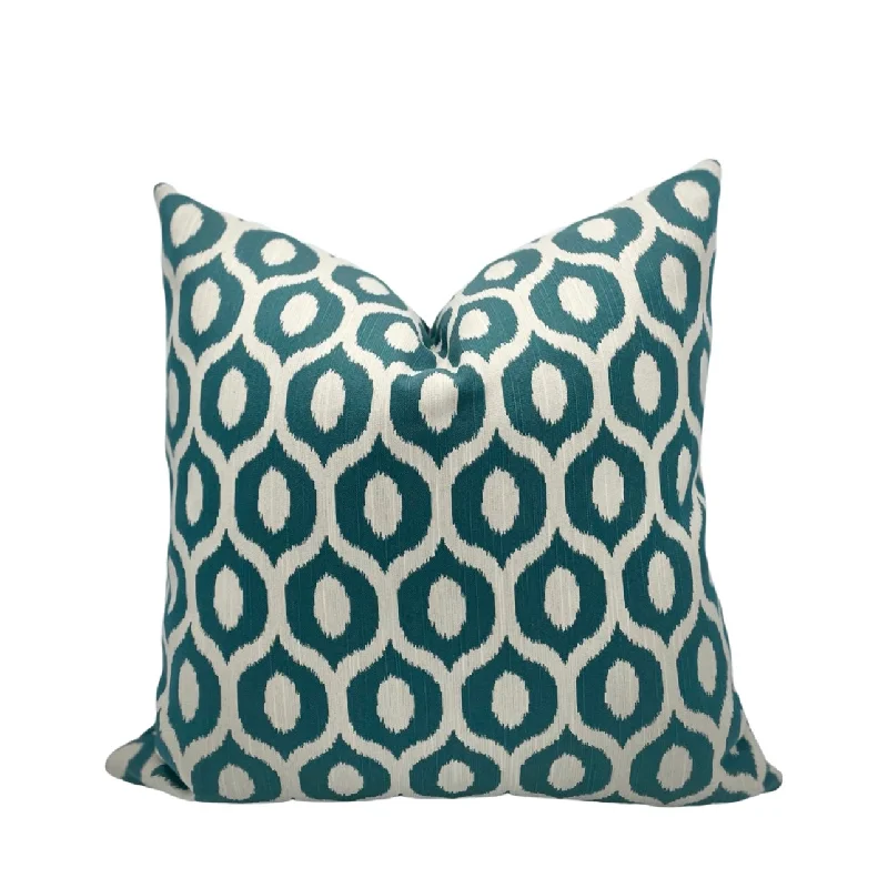 Green Ikat Pillow Cover