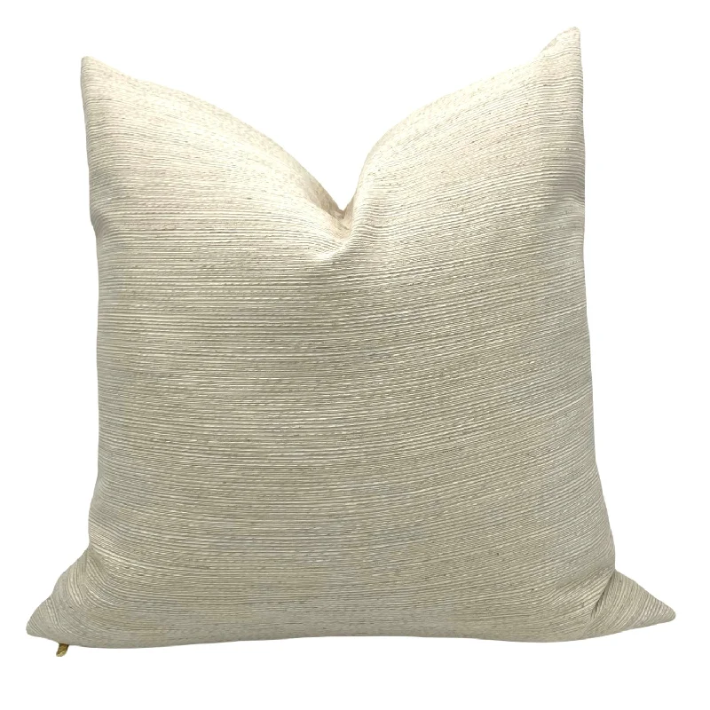 Textured Cream Pillow Cover