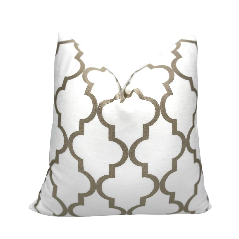 Gold Trellis Pillow Cover