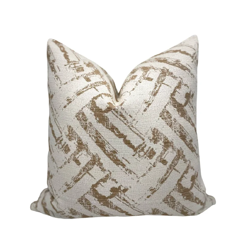 Blonde Crosshatch Pillow Cover