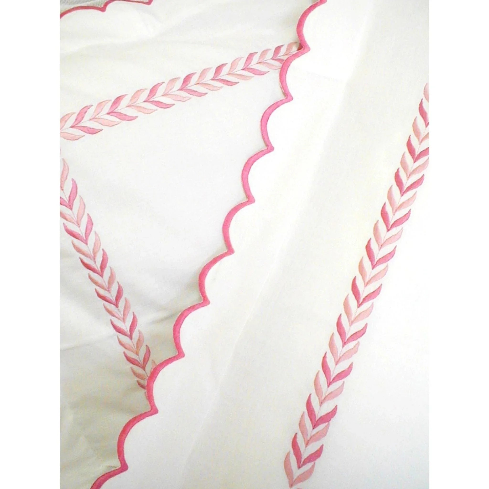 Pink Scalloped Duvet Cover