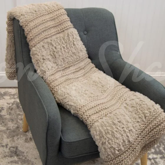 Plush Knit Throw ~ Taupe