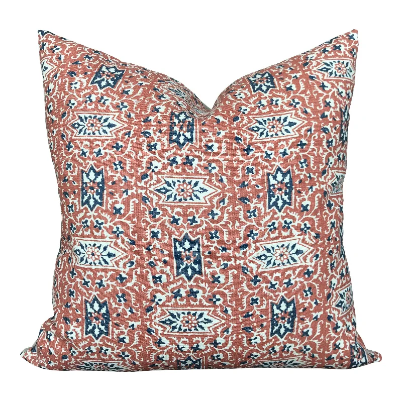 READY TO SHIP Carolina Irving 'Cordoba' Designer Pillows in Cinnamon/Indigo