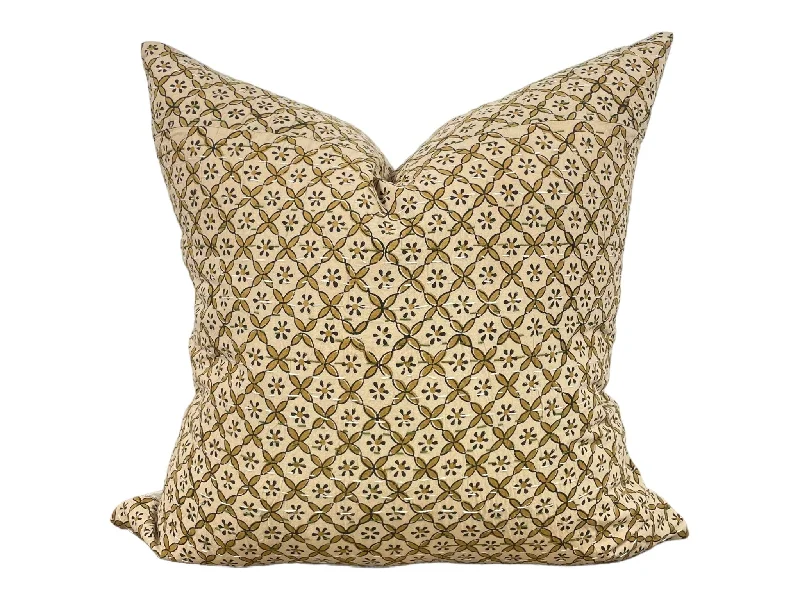 READY TO SHIP Designer "Brawley" Block Print Pillow Cover