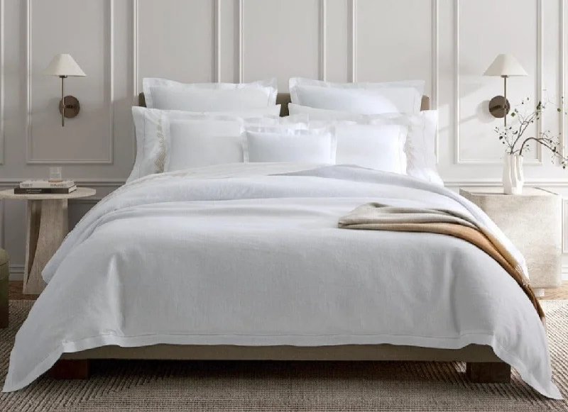 Roman Hemstitch White Bedding by Matouk