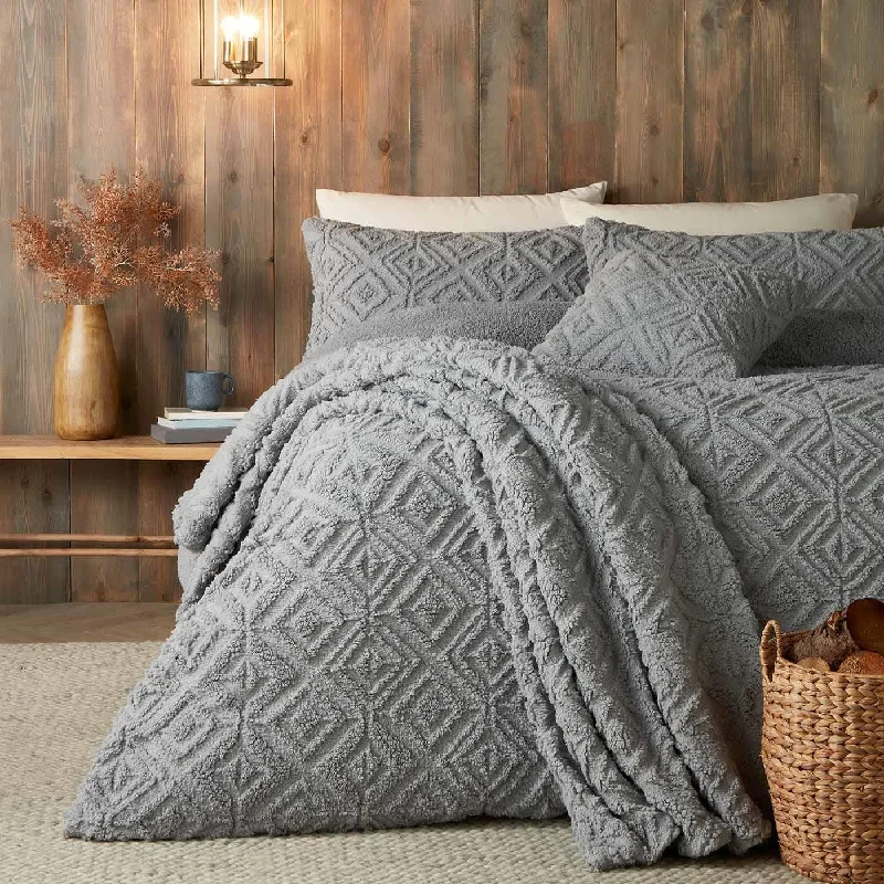 Romo Fleece Duvet Cover Set Grey