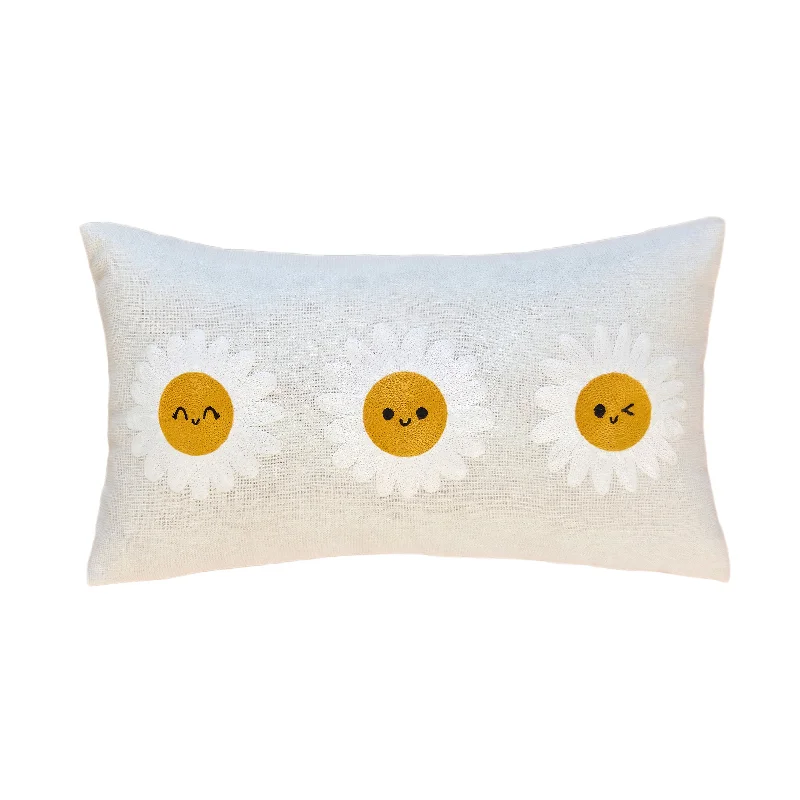 Smiling Daisies Lumbar Pillow