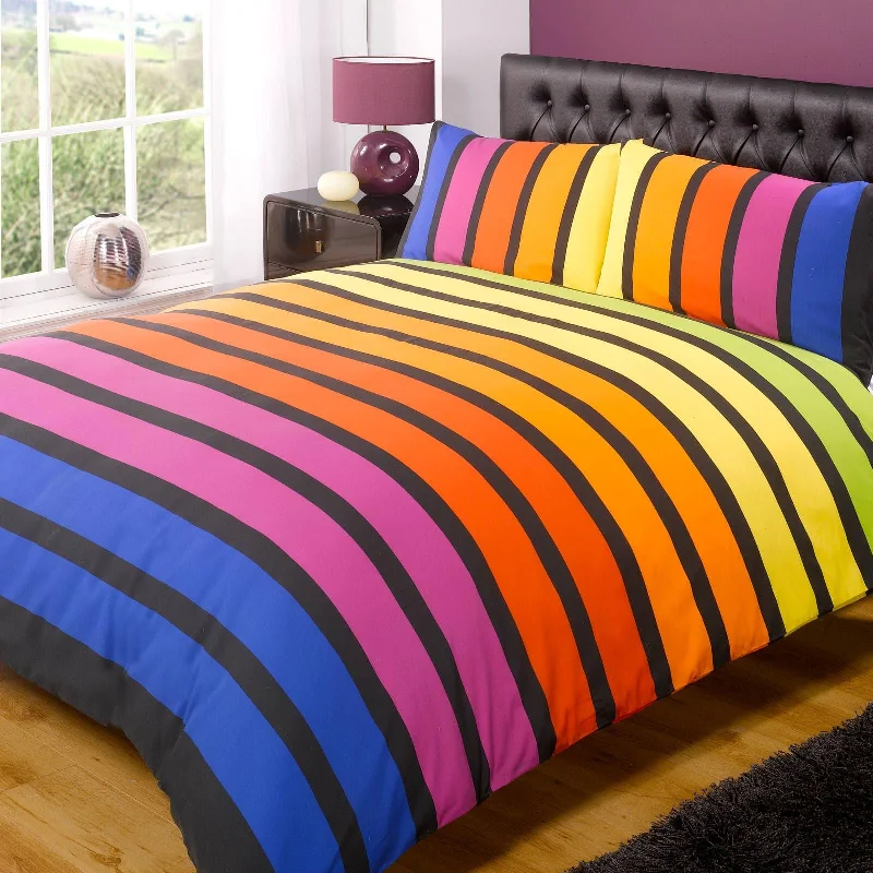 Soho Duvet Cover Set Rainbow