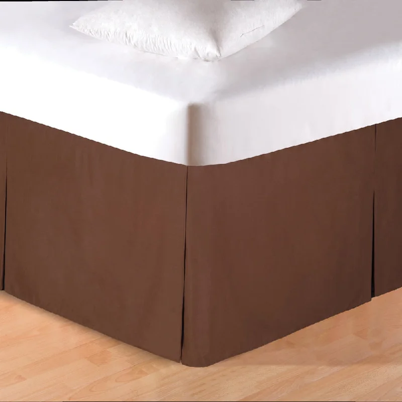 Solid Brown Platform Bed Skirt