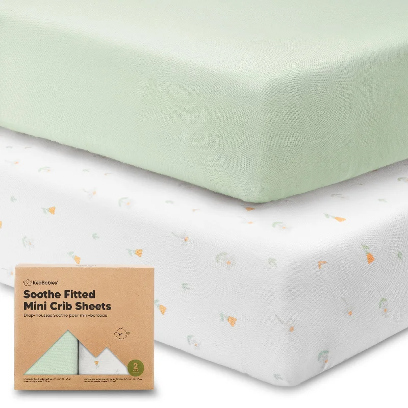 Soothe Fitted Mini Crib Sheet (Wildflowers)