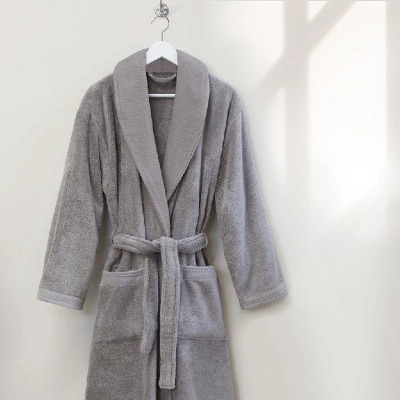 The Grey Plush Cotton Bathrobe