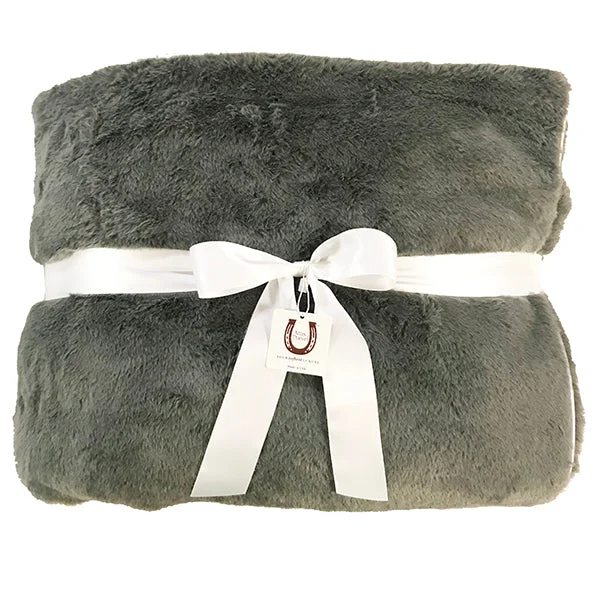 Ultra Plush Charcoal Gray Luxe Throw