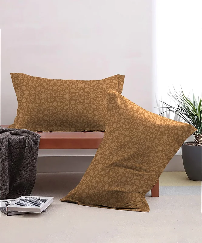 Urban Comfort Pillow Covers Set, 144 Tc,Classic Amber