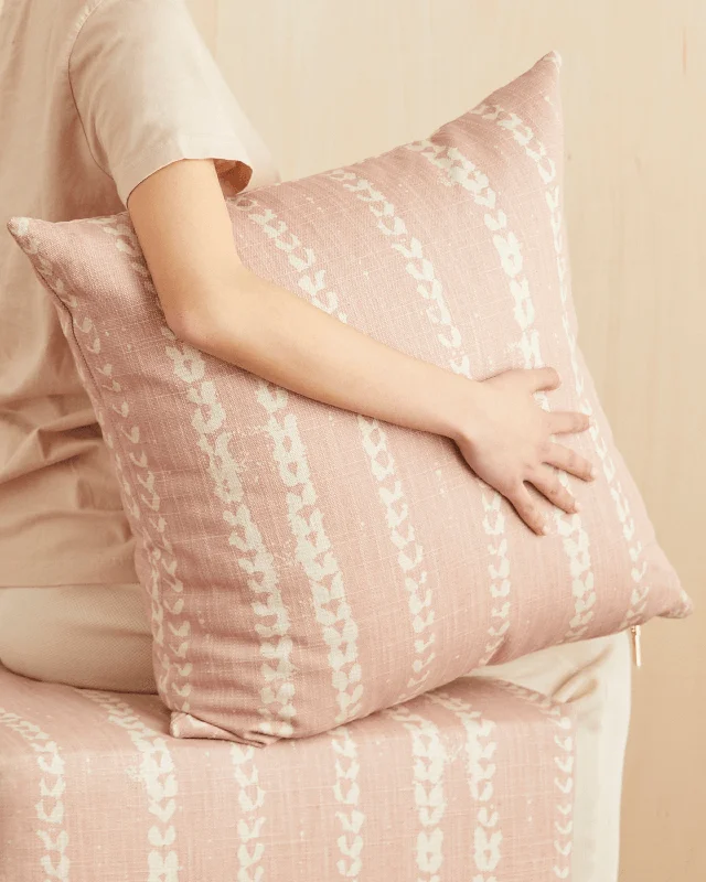 vines pillow cover in blush