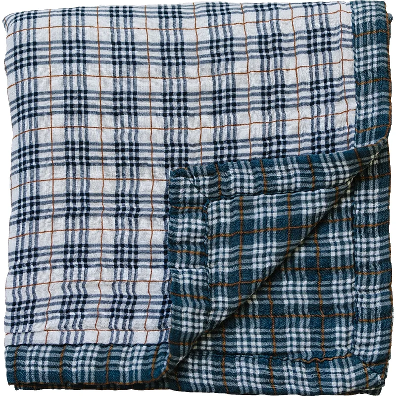 Vintage Plaid + Navy Plaid Muslin Quilt