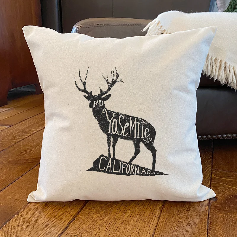 Yosemite National Park Deer - Square Canvas Pillow