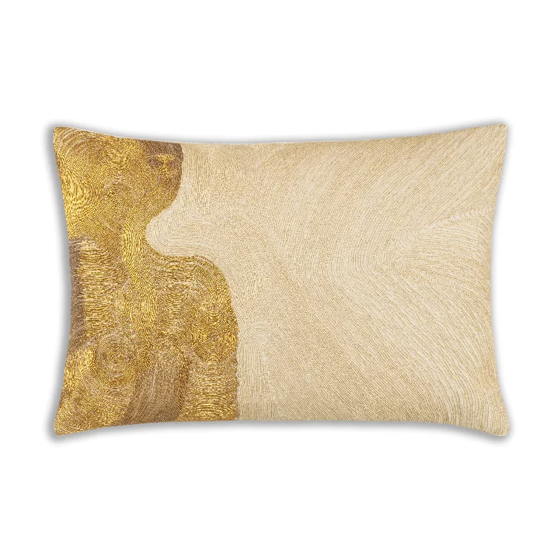 Zer Ivory And Gold Pillow