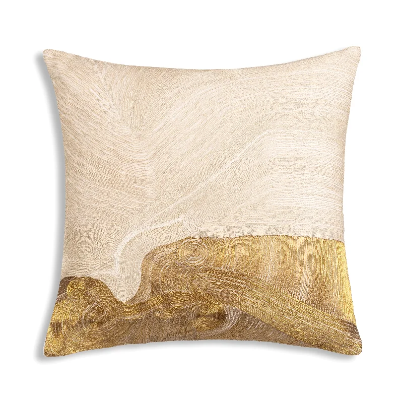 Zer Ivory And Gold Pillow