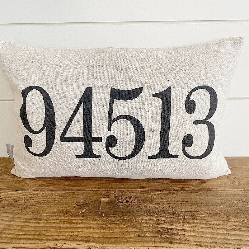 Zipcode Pillow Cover